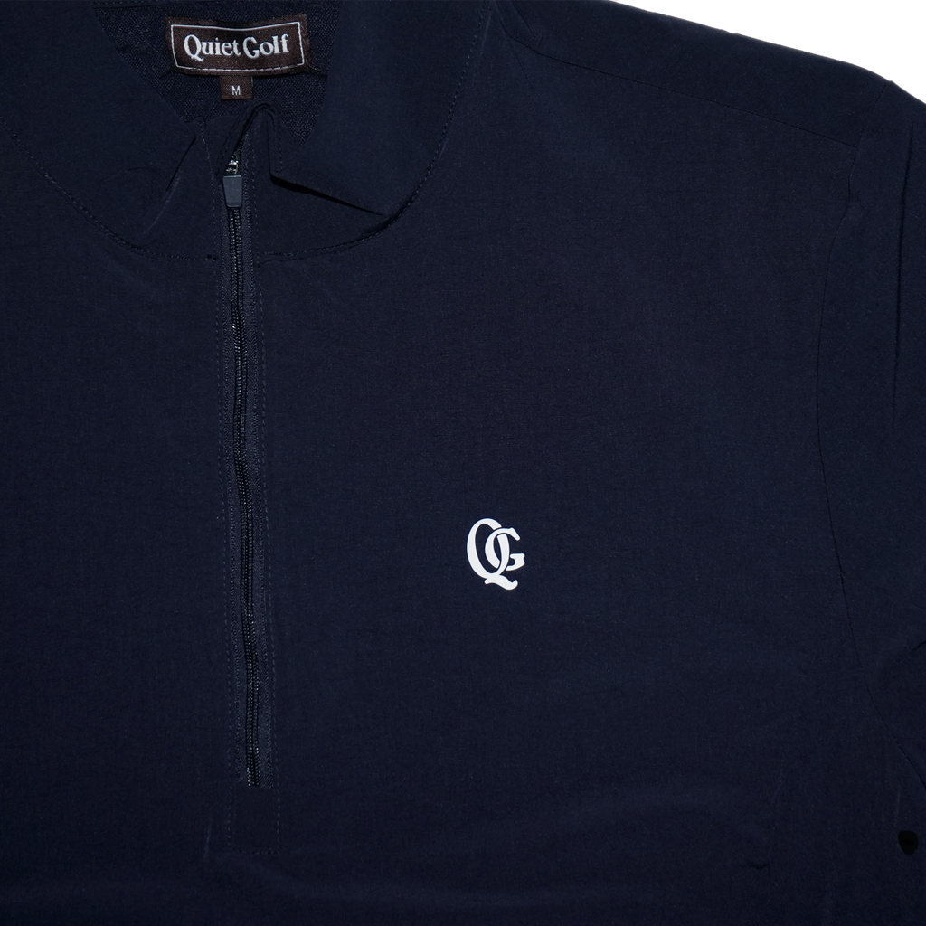 【USAモデル】MONOGRAM QUARTER ZIP PERFORMANCE LS NAVY