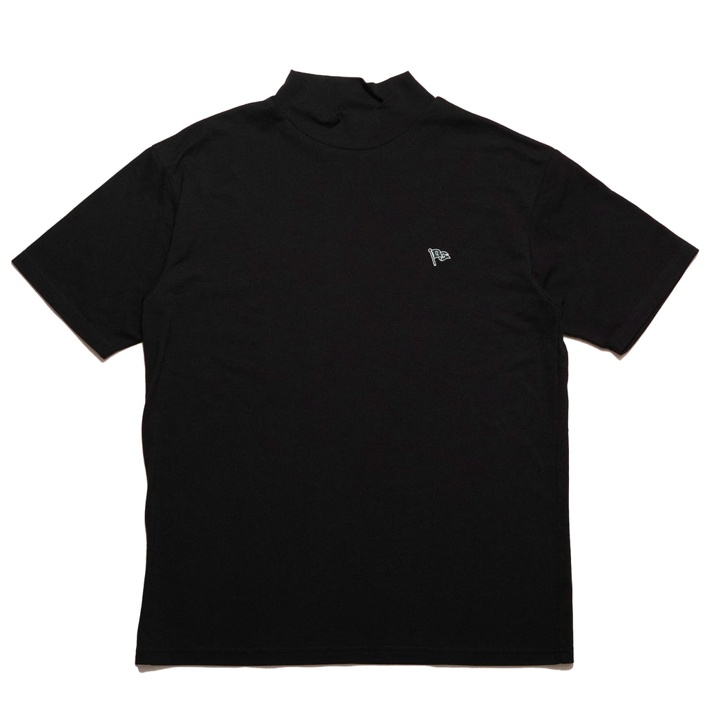 QG Flag Mock Neck T Black