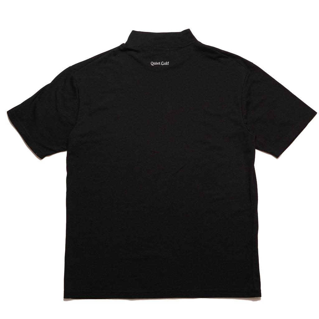 QG Flag Mock Neck T Black