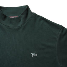 QG Flag Mock Neck T Forest Green