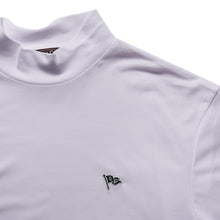 QG Flag Mock Neck T White