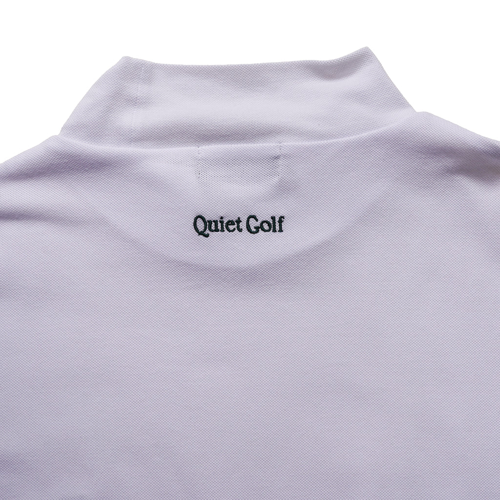 QG Flag Mock Neck T White