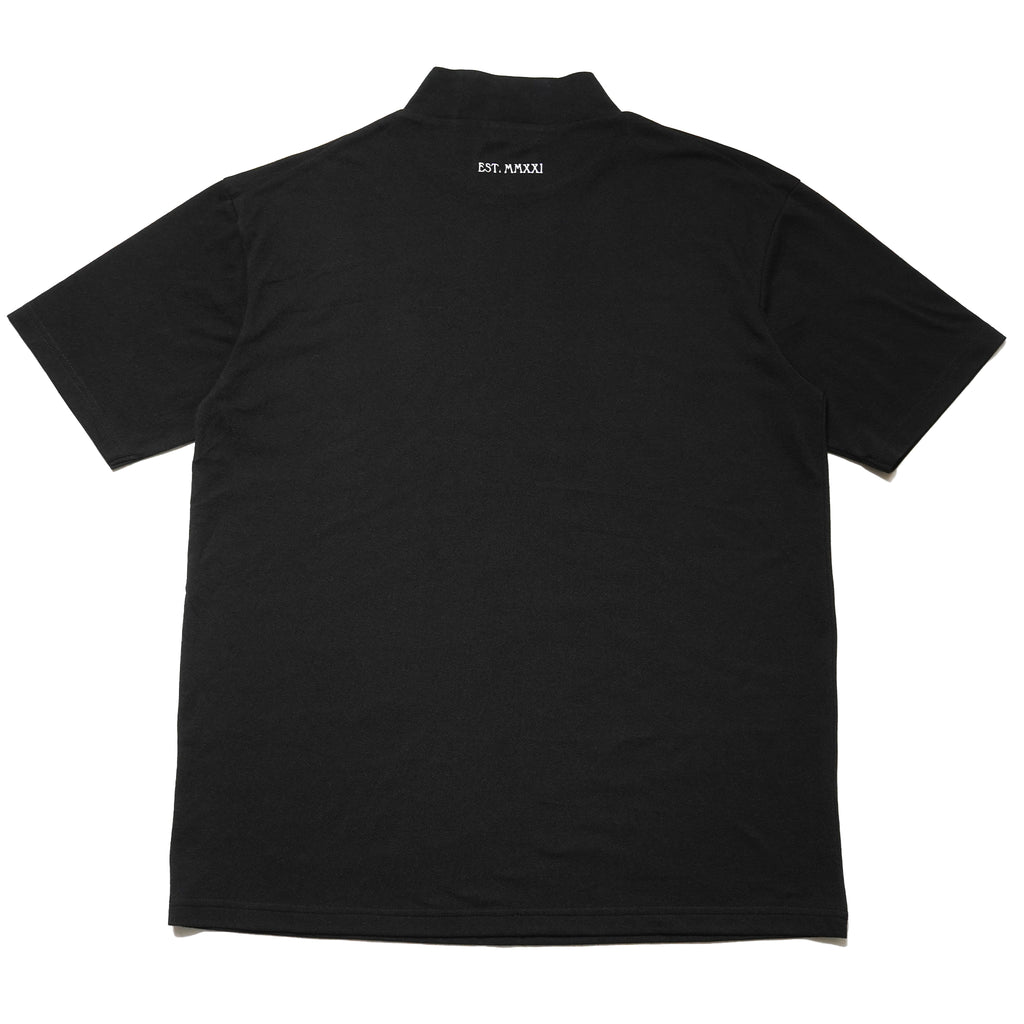 QG Logo Mock Neck T Black