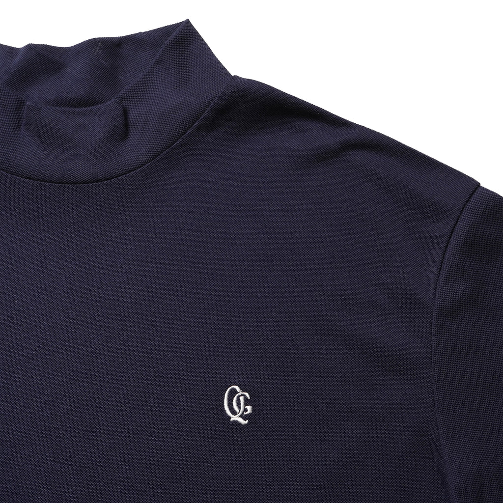 QG Logo Mock Neck T Navy