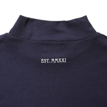 QG Logo Mock Neck T Navy