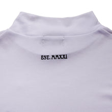 QG Logo Mock Neck T White