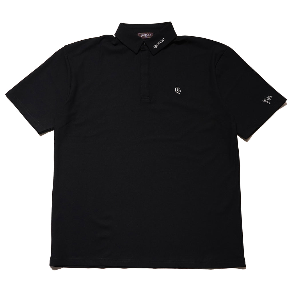 QG Logo Tech Golf Shirts Black