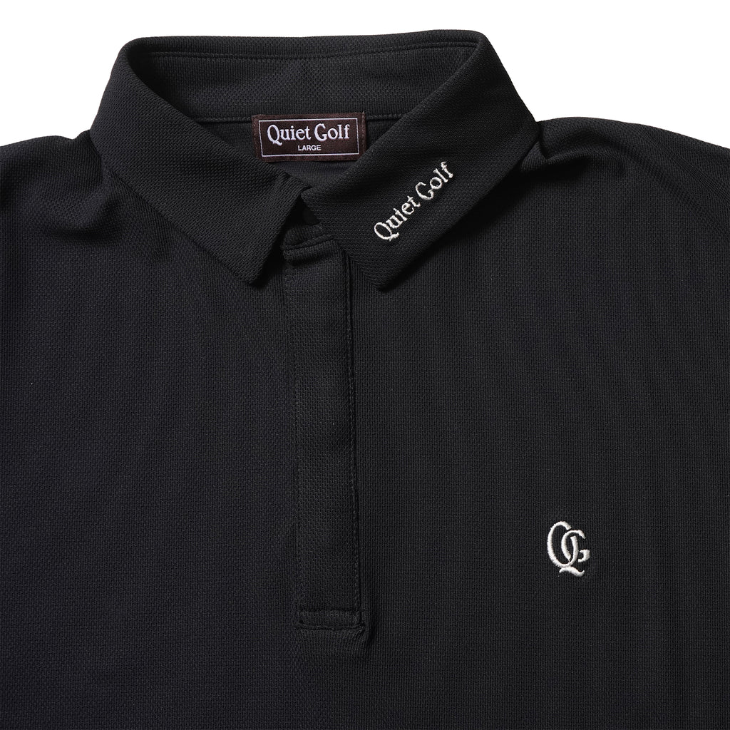 QG Logo Tech Golf Shirts Black