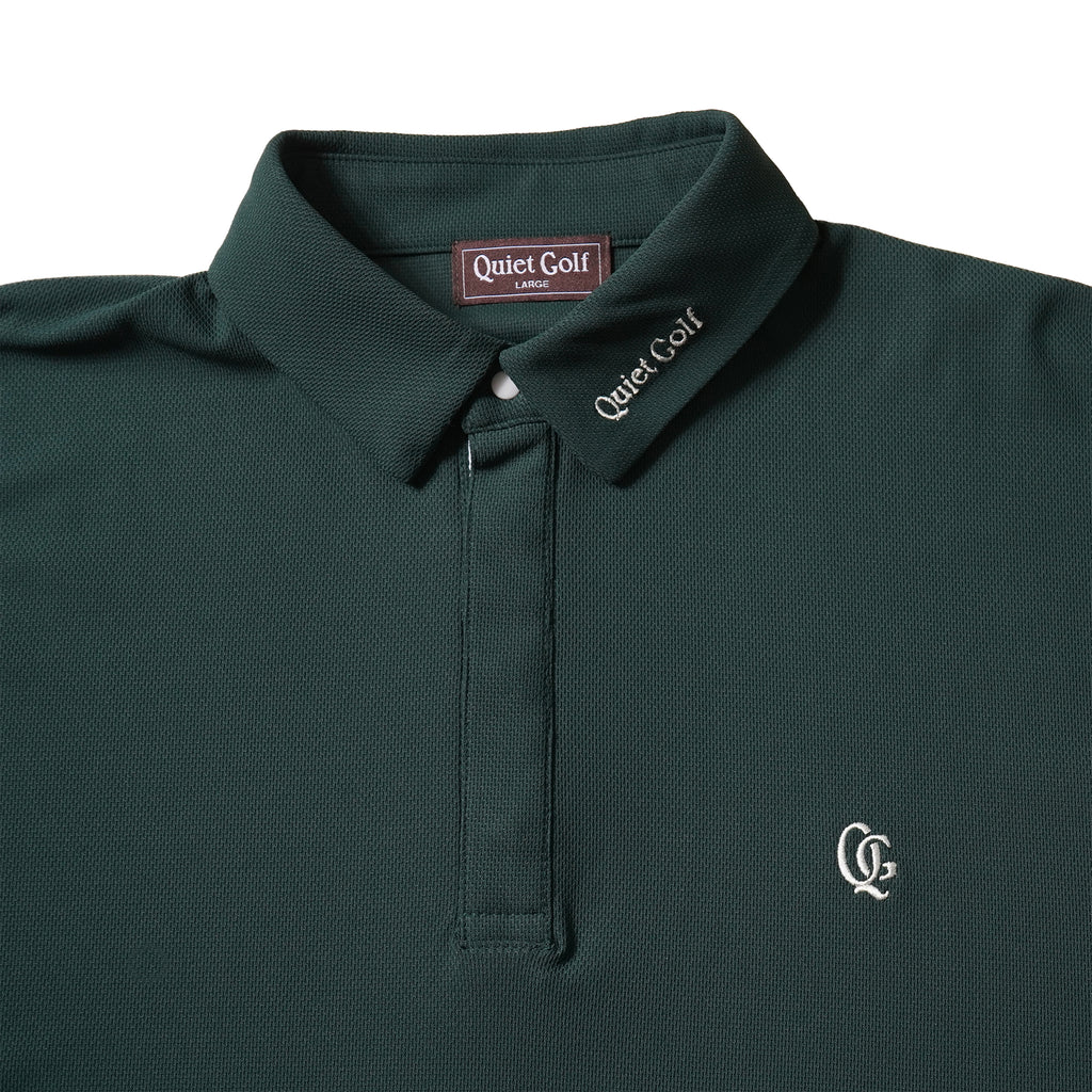 QG Logo Tech Golf Shirts Forest Green