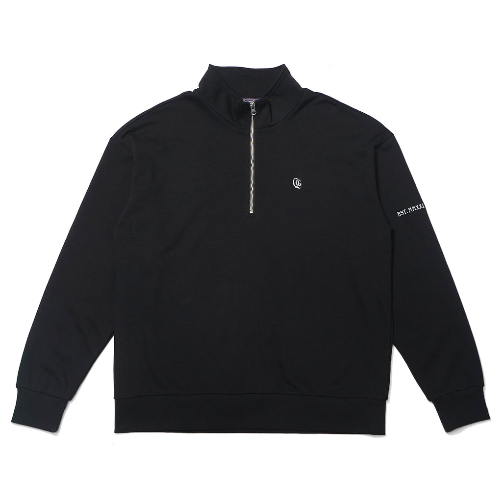 QG Stand Collar Sweat Black