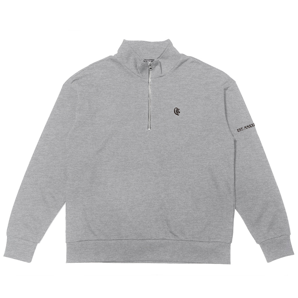 QG Stand Collar Sweat H/grey