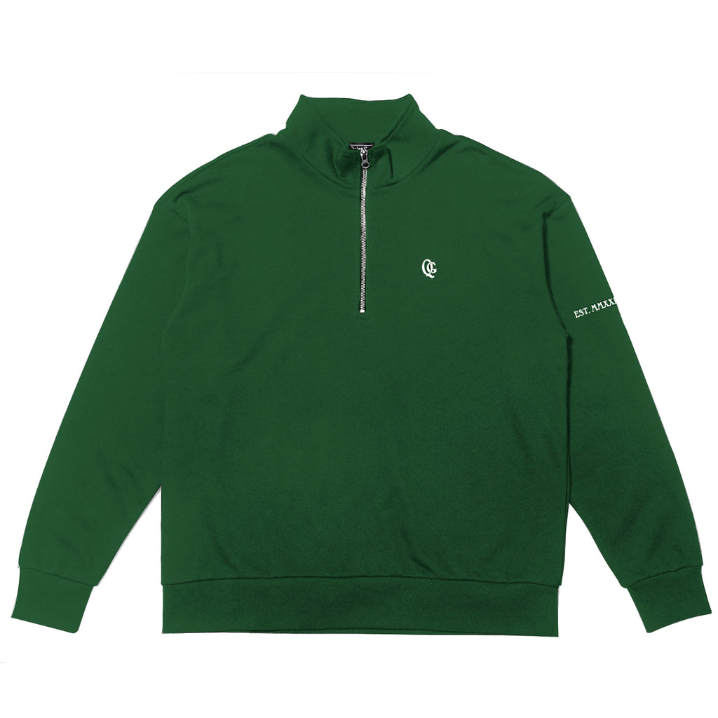 QG Stand Collar Sweat Green